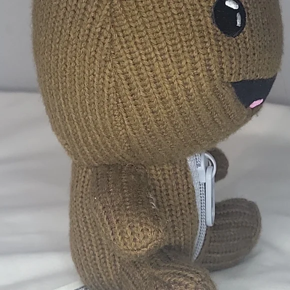 Sony Brown Knitted Stuffed Animal Plush with PlayStation Tag - Picture 4 of 4